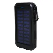 MM Vattentät Powerbank med Solcellsladdare