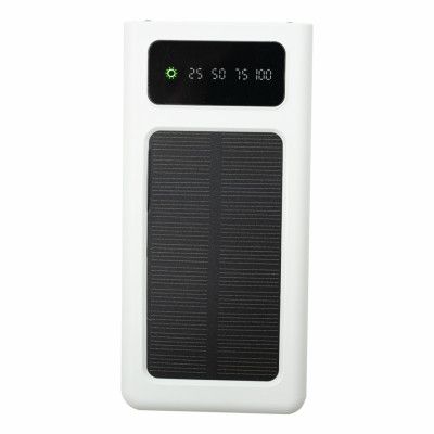 Powerbank med Solcellsladdare - 20.000 mAh Vit