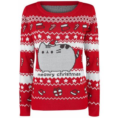Pusheen - Anime Christmas jumper - Meowy Christmas - S XXL - för Dam - flerfärgad