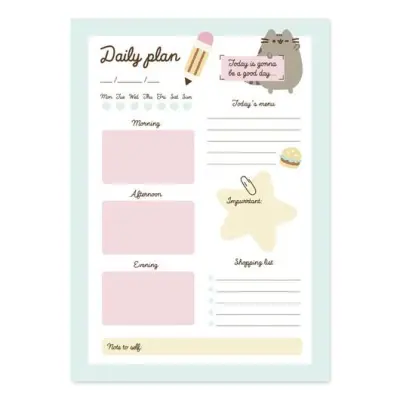 Pusheen - Foodie - Weekly Planner - A5 Bloc Note