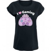 Pusheen - gaming T-shirt - I Love Gaming - S XXL - för Dam - svart