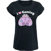 Pusheen - gaming T-shirt - I Love Gaming - M - för Dam - svart