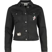 Pusheen Jeansjacka - Strawberry - S XXL - för Dam - svart