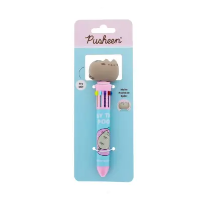 Pusheen Multi Colour Pen Spinny By The Pool Blue