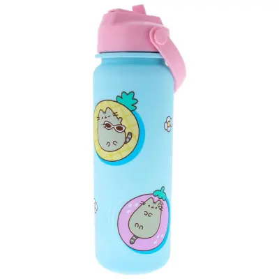 Pusheen Water Bottle Flip Top By The Pool Blue