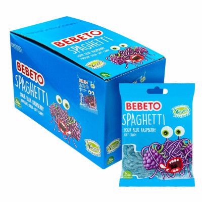 Bebeto Spaghetti Blue Raspberry Storpack - 12-pack