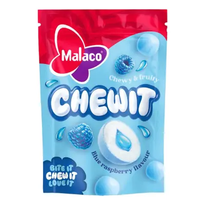 Malaco Chewit Blue Raspberry - 115 gram