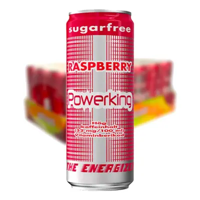 Powerking Raspberry Sockerfri - 24-pack