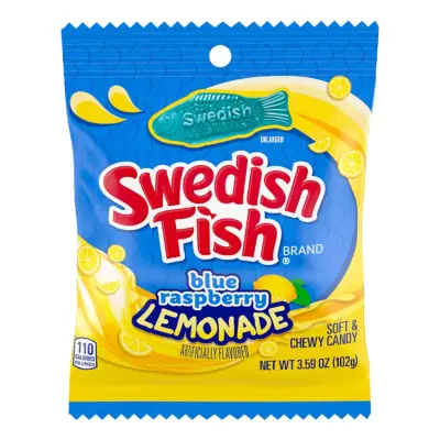 Swedish Fish Blue Raspberry Lemonade - 102 gram