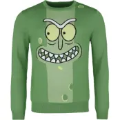 Rick And Morty - Anime Stickad jumper - Pickle Rick - S M - för Herr - flerfärgad