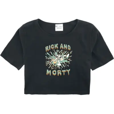 Rick And Morty - Anime T-shirt - Barn - Splash - 140 152 - för barn - svart