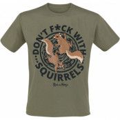 Rick And Morty - Anime T-shirt - Don't F*ck With Squirrels - S XXL - för Herr - khaki