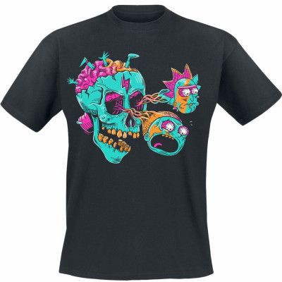 Rick And Morty - Anime T-shirt - Eyeball Skull - S XL - för Herr - svart