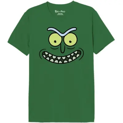 Rick And Morty - Anime T-shirt - Face Pickle - S XXL - för Herr - grön