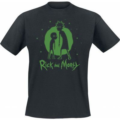 Rick And Morty - Anime T-shirt - Ghost - S L - för Herr - svart