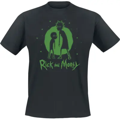 Rick And Morty - Anime T-shirt - Ghost - S L - för Herr - svart