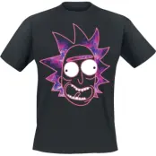 Rick And Morty - Anime T-shirt - Neon Rick - S M - för Herr - svart
