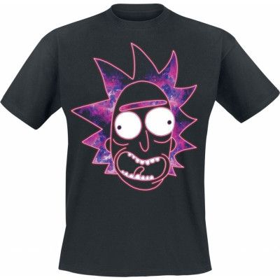 Rick And Morty - Anime T-shirt - Neon Rick - S M - för Herr - svart