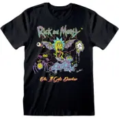 Rick And Morty - Anime T-shirt - Oh It Gets Darker - S XXL - för Herr - svart