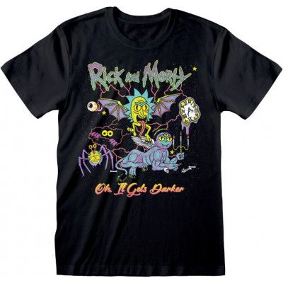 Rick And Morty - Anime T-shirt - Oh It Gets Darker - S XXL - för Herr - svart