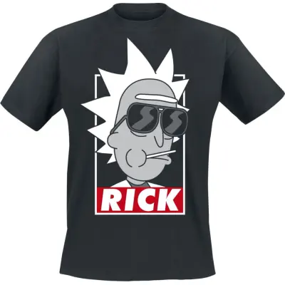 Rick And Morty - Anime T-shirt - Rick - L 5XL - för Herr - svart