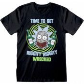 Rick And Morty - Anime T-shirt - Riggity Wrecked - S XXL - för Herr - svart