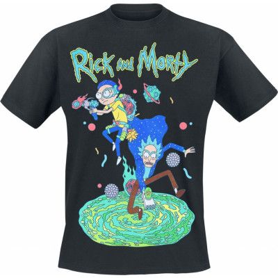 Rick And Morty - Anime T-shirt - Space Rangers - S XXL - för Herr - svart