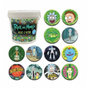 Rick And Morty - Bucket Of Buttons 144 Pieces 3.2Cm