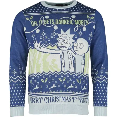 Rick And Morty Christmas jumper - Space - S L - för Herr - flerfärgad