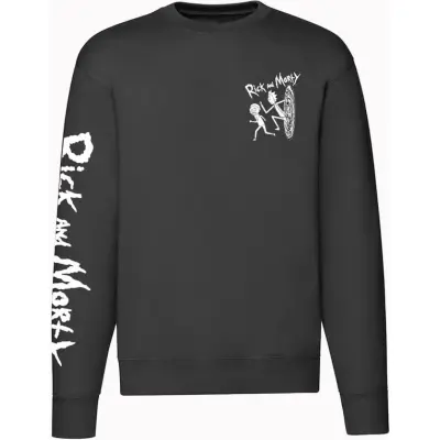 Rick And Morty Sweatshirt - Get Ready - S XXL - för Herr - svart