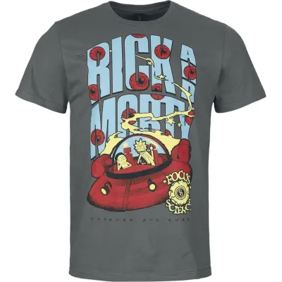 Rick And Morty T-shirt - Focus On Science - S XXL - för Herr - mörkgrå