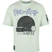 Rick And Morty T-shirt - Goodbye Moonmen - S L - för Herr - grön