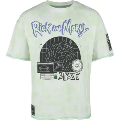 Rick And Morty T-shirt - Goodbye Moonmen - S L - för Herr - grön