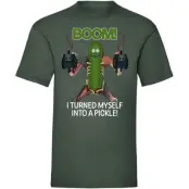 Rick And Morty T-shirt - Into a Pickle - S XXL - för Herr - grön