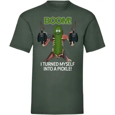 Rick And Morty T-shirt - Into a Pickle - S XXL - för Herr - grön