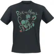 Rick And Morty T-shirt - Rick And Morty Duotone - M XXL - för Herr - svart