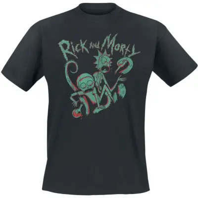 Rick And Morty T-shirt - Rick And Morty Duotone - M XXL - för Herr - svart