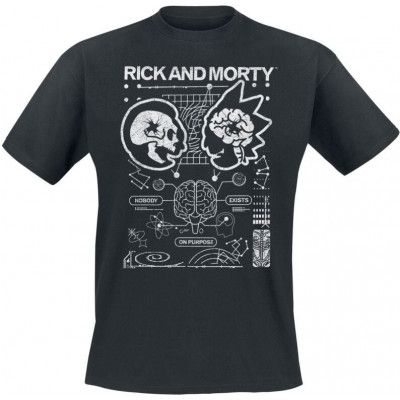 Rick And Morty T-shirt - Rick and Morty - Nobody Exists On Purpose - M XL - för Herr - svart