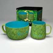 Rick & Morty Pattern Breakfast Set Bowl & Mug