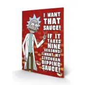 Rick & Morty - Wood Print 40X59 - Szechuan Sauce