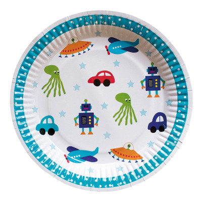 Papperstallrikar Robot - 8-pack