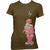 Retro Robotwalk Girly Tee, T-Shirt