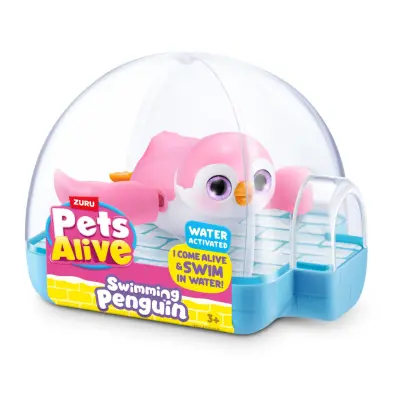 Zuru Pets Alive Swimming Penguin Rosa - PetsAlive -  Leksaksaffären