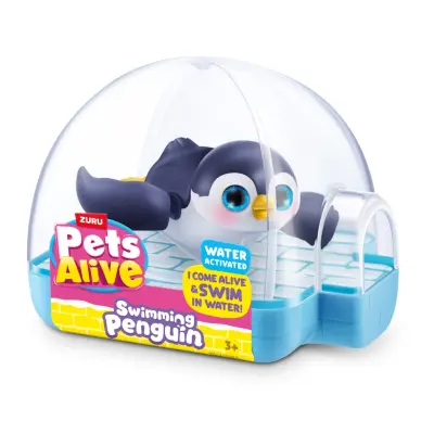 Zuru Pets Alive Swimming Penguin Svart - PetsAlive -  Leksaksaffären