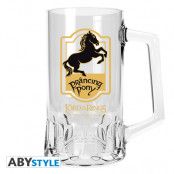 Lord Of The Ring Prancing Pony Beer Glass