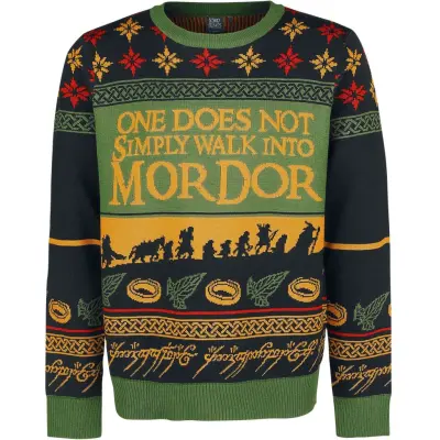 Sagan om Ringen Christmas jumper - Walk Into Mordor - XS 5XL - för Herr - flerfärgad