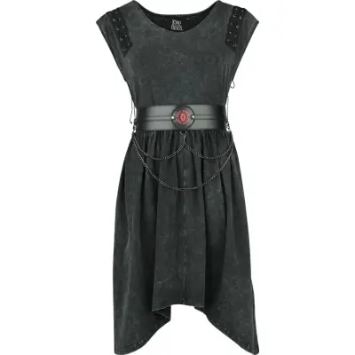 Sagan om Ringen - Gothic Halvlång klänning - Mordor - S L - för Dam - svart