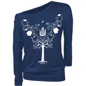Sagan om Ringen Långärmad tröja - Tree Of Gondor - S - för Dam - blå