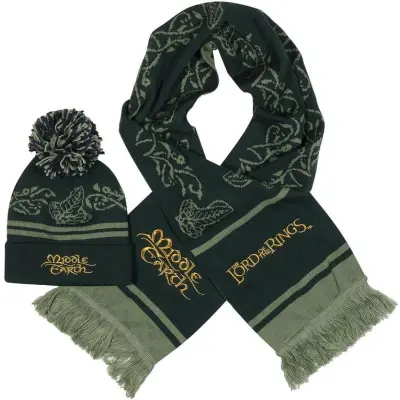 Sagan om Ringen Mössa - Middle Earth Winter-Set - för  grön