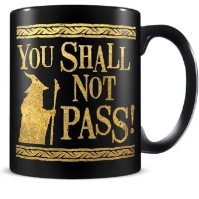 Sagan om Ringen Mugg - You Shall Not Pass - för  svart/guld